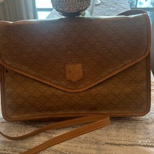 Celine Tan Monogram Flap Bag